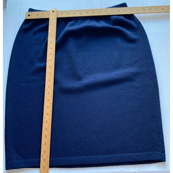 St. John Collection Navy Knit Tank Top & Skirt Set L - Picture 8 of 9
